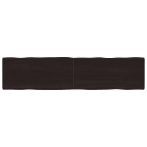 Massivholz Tischplatte 220x50 cm Baumkante