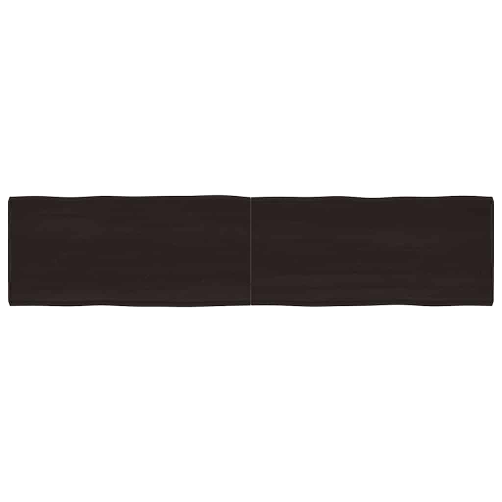 Massivholz Tischplatte 220x50 cm Baumkante