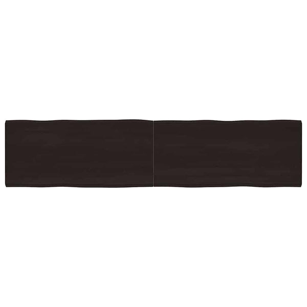 Massivholz Tischplatte 220x50 cm Baumkante