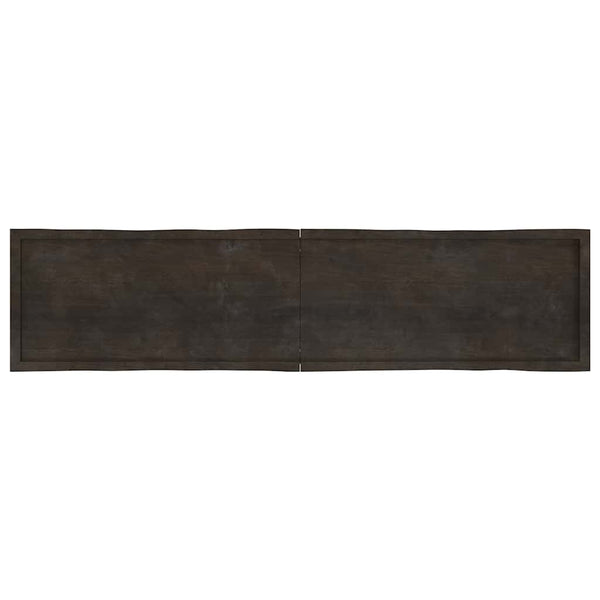 Massivholz Tischplatte 220x50 cm Baumkante