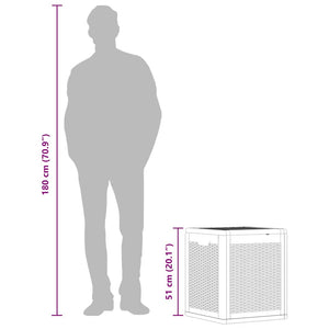 vidaXL Garden Storage Box Grey PP Rattan 90 L