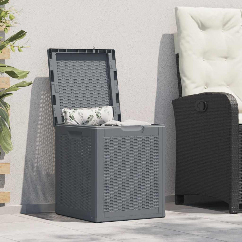 Gartenbox Grau Rattan 90 L