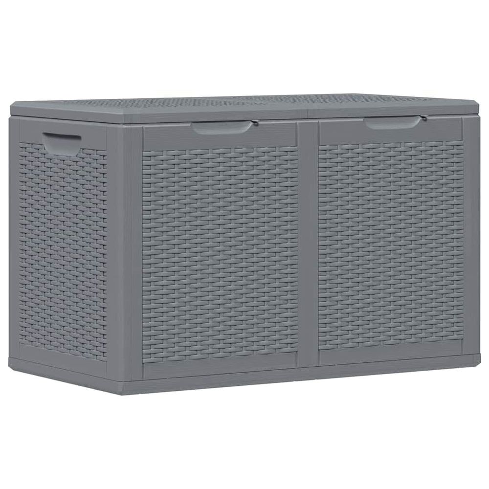 Gartenbox Grau Rattan Optik 180 L