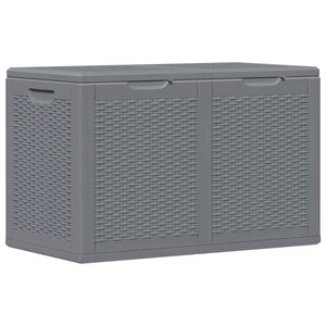Gartenbox Grau Rattan Optik 180 L