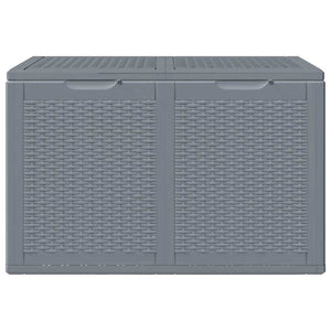 Gartenbox Grau Rattan Optik 180 L