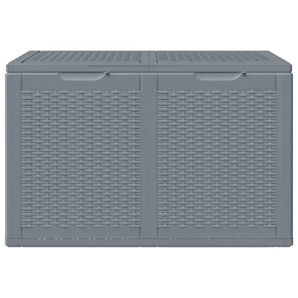 Gartenbox Grau Rattan Optik 180 L