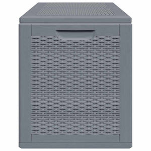 Gartenbox Grau Rattan Optik 180 L