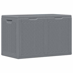 Gartenbox Grau Rattan Optik 180 L