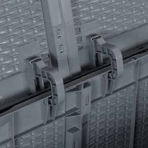 Gartenbox Grau Rattan Optik 180 L