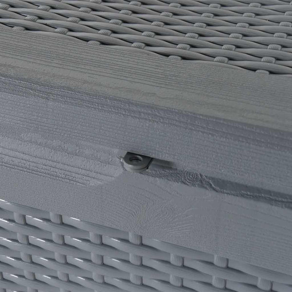 Gartenbox Grau Rattan Optik 180 L