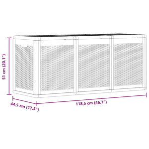Gartenbox Grau Rattan 270 L