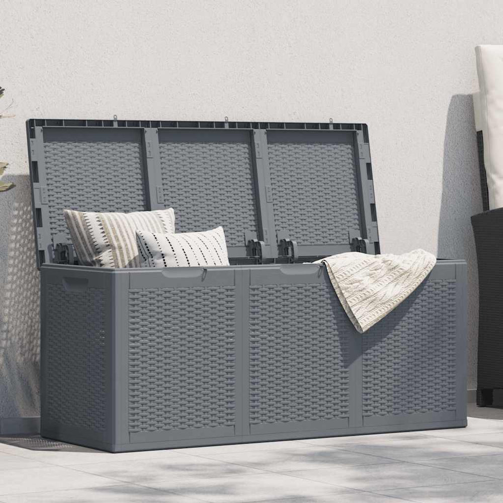 Gartenbox Grau Rattan 270 L