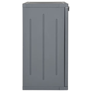 Gartenschrank Grau Rattan-Optik 65x45x88 cm
