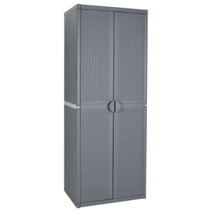 Grauer Gartenschrank 65x45x172cm