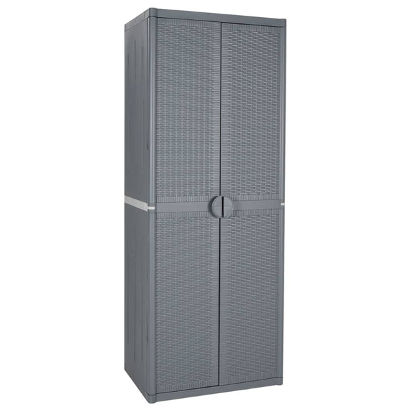 Grauer Gartenschrank 65x45x172cm