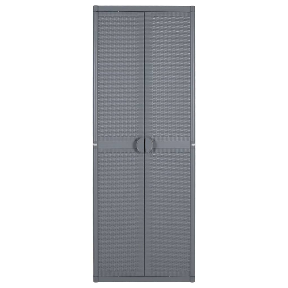 Grauer Gartenschrank 65x45x172cm