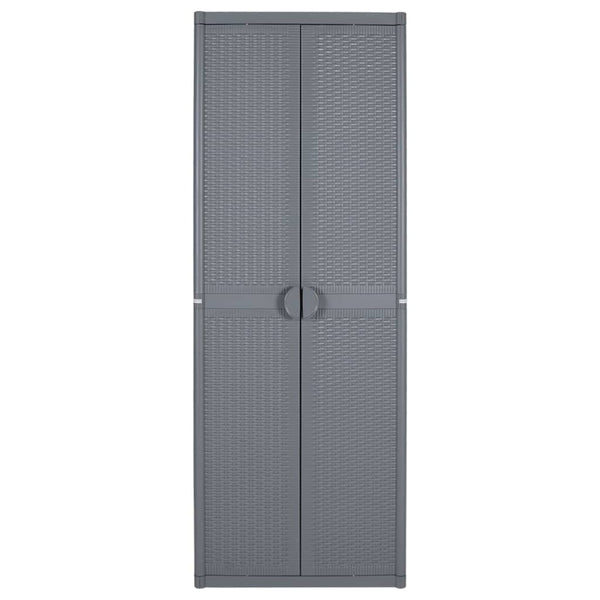 Grauer Gartenschrank 65x45x172cm