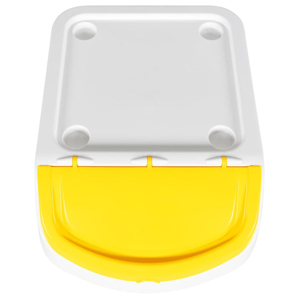 vidaXL Poubelles à couvercle 3 pcs Empilables Blanc PP 78 L