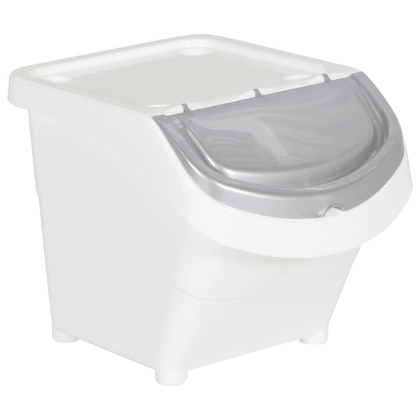 vidaXL Poubelles à couvercle 3 pcs Empilables Blanc PP 78 L