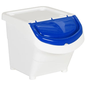 vidaXL Poubelles à couvercle 3 pcs Empilables Blanc PP 78 L