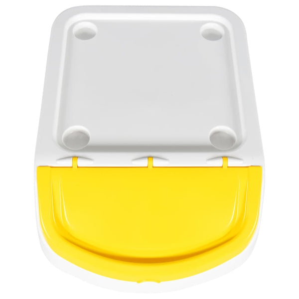 vidaXL Poubelles à couvercles 3 pcs Empilables Blanc PP 120 L