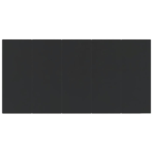 9-tlg. Garten-Essgruppe Schwarz Poly Rattan