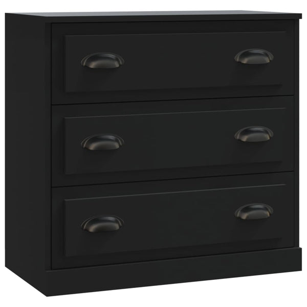Sideboards 2 Stk. Schwarz Holzwerkstoff
