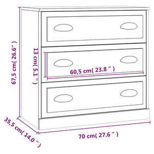 Sideboards 2 Stk. Schwarz Holzwerkstoff