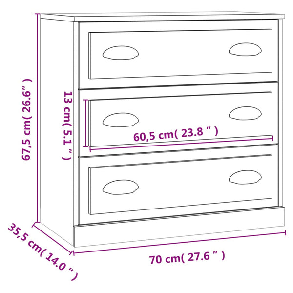 Sideboards 2 Stk. Schwarz Holzwerkstoff