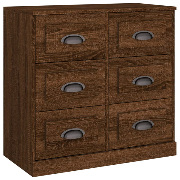 Sideboards 2 Stk. Braun Eichen-Optik Holzwerkstoff