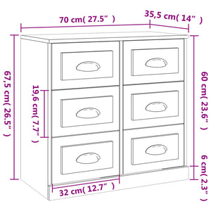 Sideboards 2 Stk. Braun Eichen-Optik Holzwerkstoff