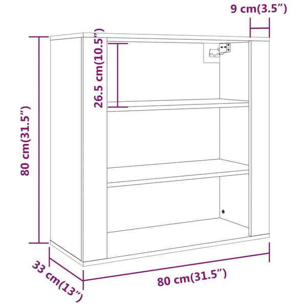 Highboard Schwarz Holzwerkstoff