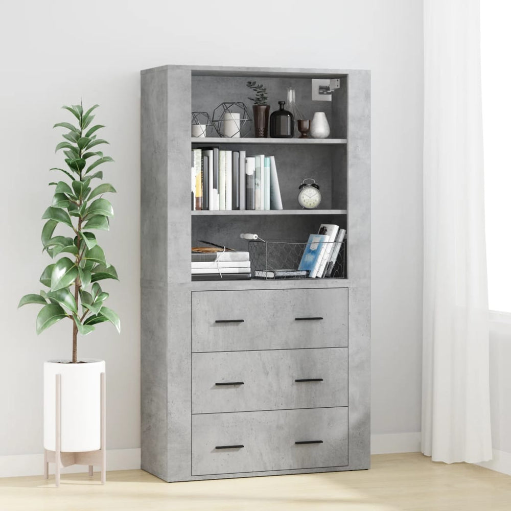 vidaXL Sideboard Concrete Grey Engineered Wood