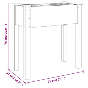 Pflanzkübel mit Einsatz Braun 71x37x76 cm