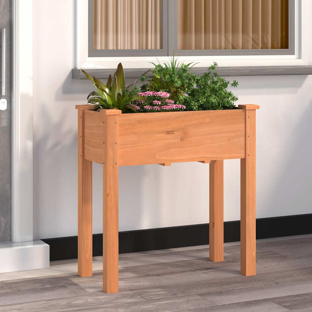 Pflanzkübel mit Einsatz Braun 71x37x76 cm