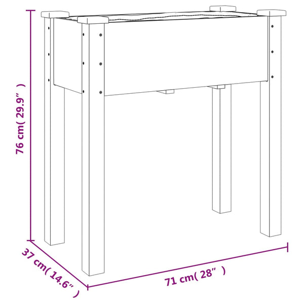Grauer Pflanzkübel mit Einsatz 71x76cm