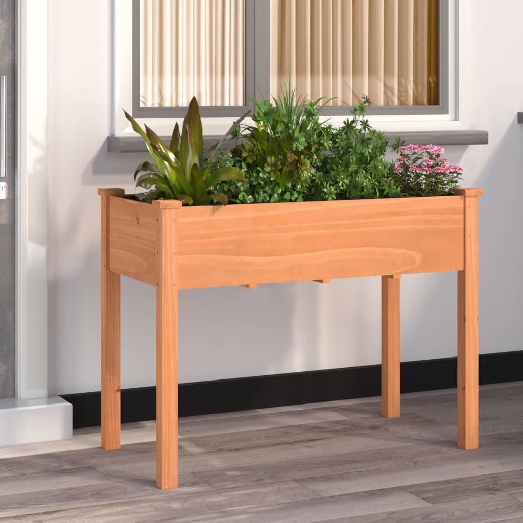 vidaXL Jardinière avec insert Marron 118x59x76 cm Bois de sapin massif