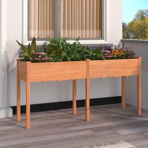 Pflanzkübel mit Einsatz Braun 161x45x76 cm