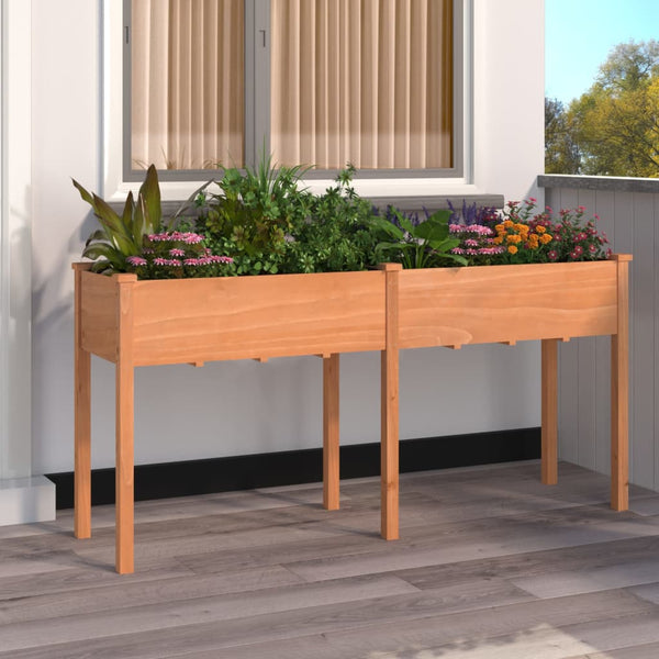 Pflanzkübel mit Einsatz Braun 161x45x76 cm