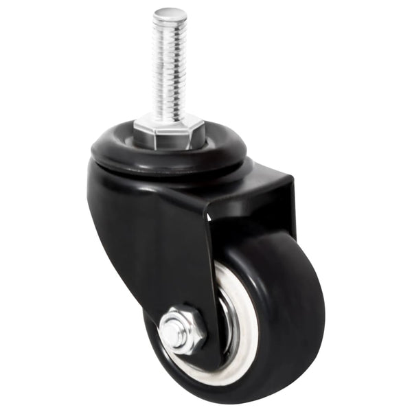 Pflanzkübel Rollen Schwarz, 4er Set