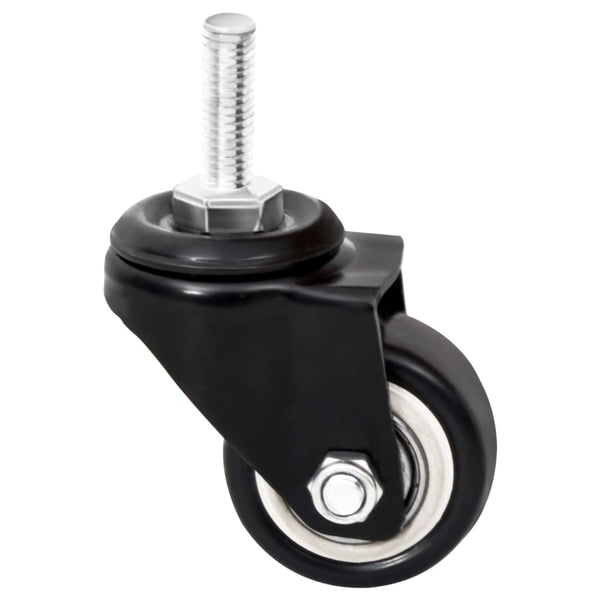 Pflanzkübel Rollen Schwarz, 4er Set