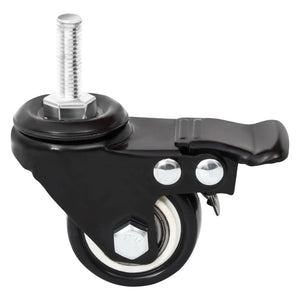 Pflanzkübel Rollen Schwarz, 4er Set