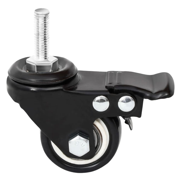 Pflanzkübel Rollen Schwarz, 4er Set