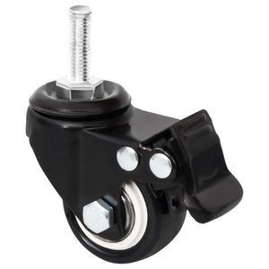 Pflanzkübel Rollen Schwarz, 4er Set