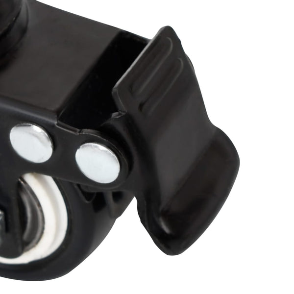 Pflanzkübel Rollen Schwarz, 4er Set