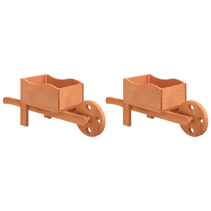 Schubkarren Pflanzgefäße 2er Set Holz