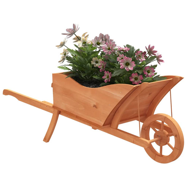 Schubkarren Pflanzgefäß aus Holz