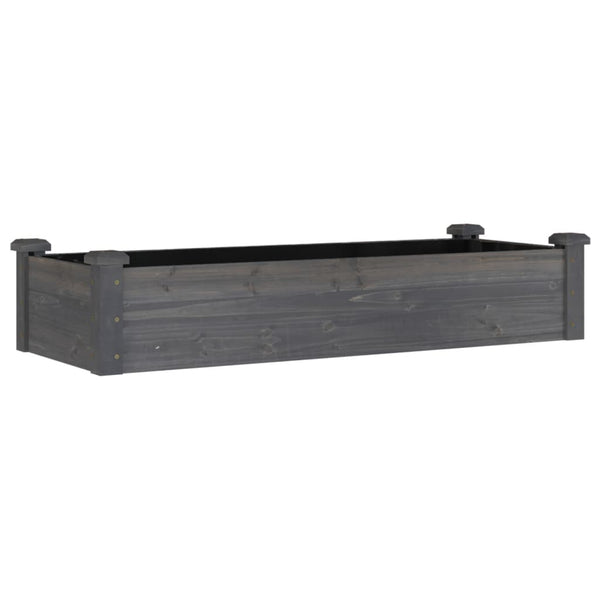 Hochbeet Grau 120x45x25cm Tannenholz
