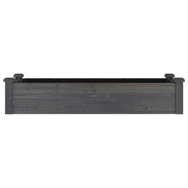 Hochbeet Grau 120x45x25cm Tannenholz