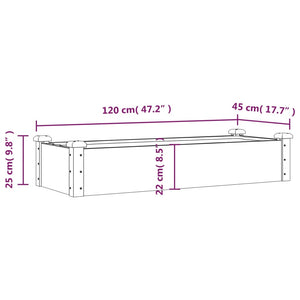 Hochbeet Grau 120x45x25cm Tannenholz